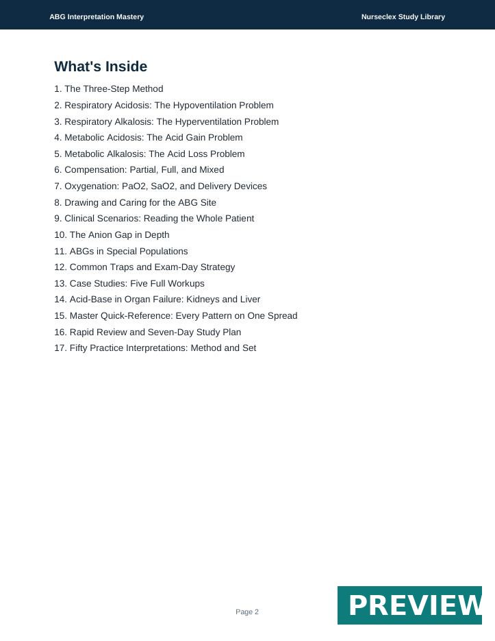ABG Interpretation Mastery - Contents