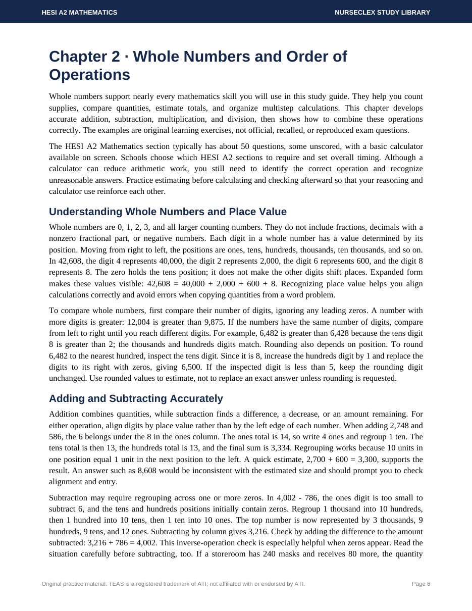 HESI A2 Mathematics: Complete Study Guide and Practice - Page 6
