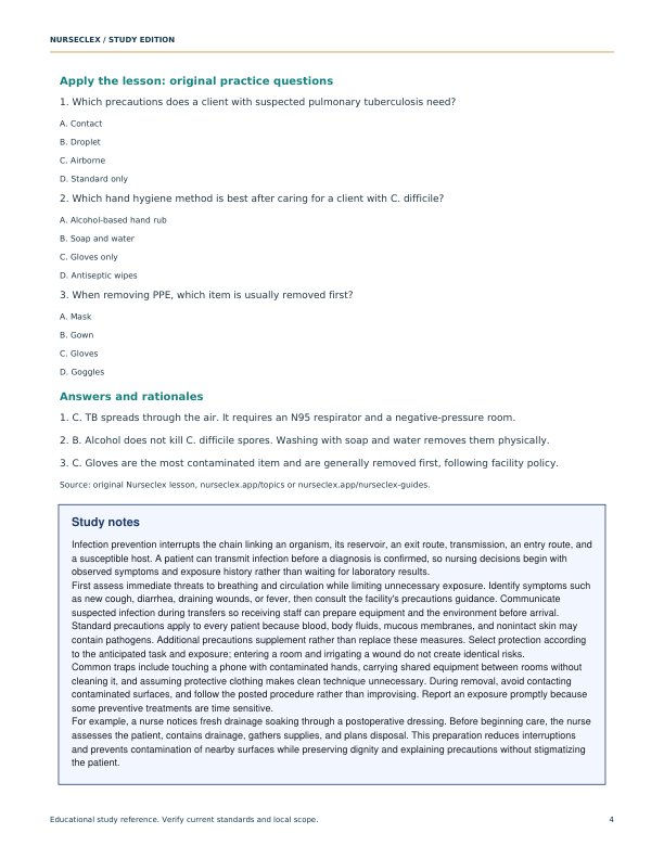 Safety & Infection Prevention - Page 4