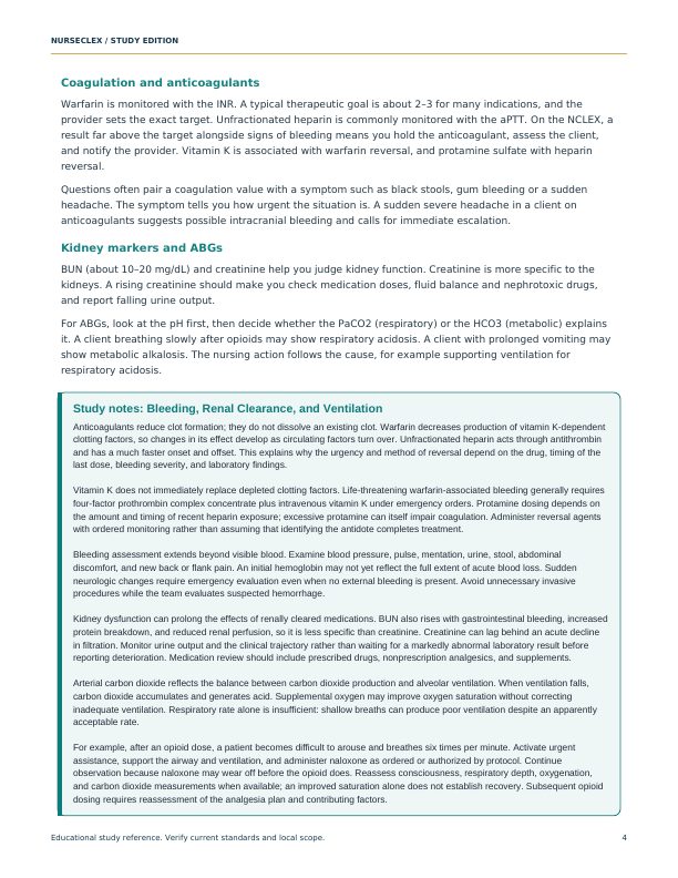 Essential Lab Values Cheat Sheets & Flash Cards - Page 4