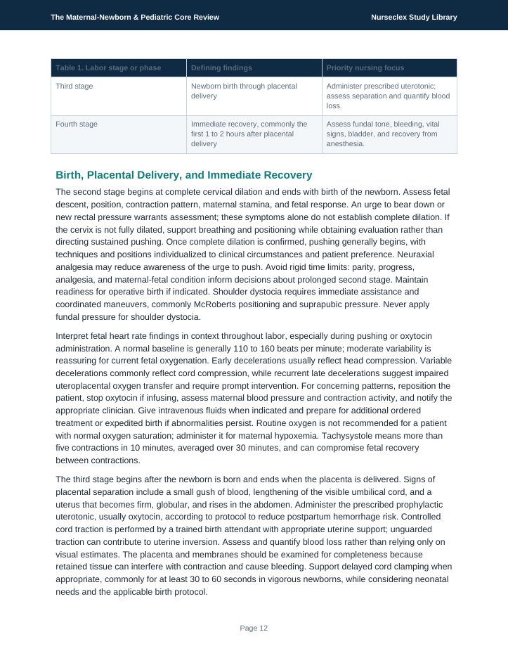 The Maternal-Newborn & Pediatric Core Review - Page 12